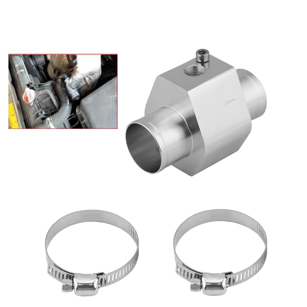 VGEBY1 Car Motorcycle Water Temp Joint Universal Fit Metal Pipe Hose Temperature Sensor Gauge Radiator Hose Adapter with Clamps 26mm-40mm